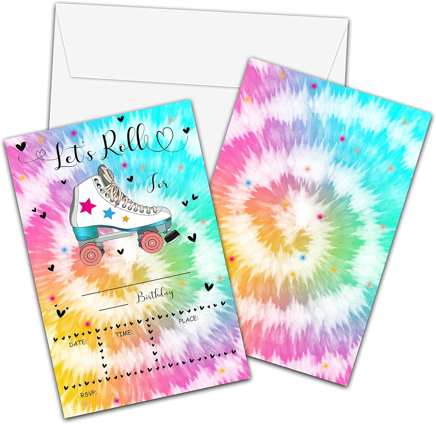Skating Birthday Invites with Envelopes 20 Pack