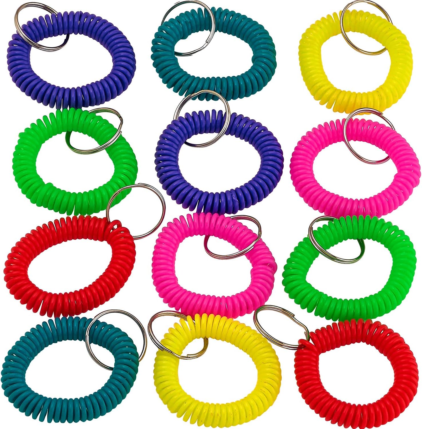 Kicko 25 Inch Spiral Keychain 12-Pack