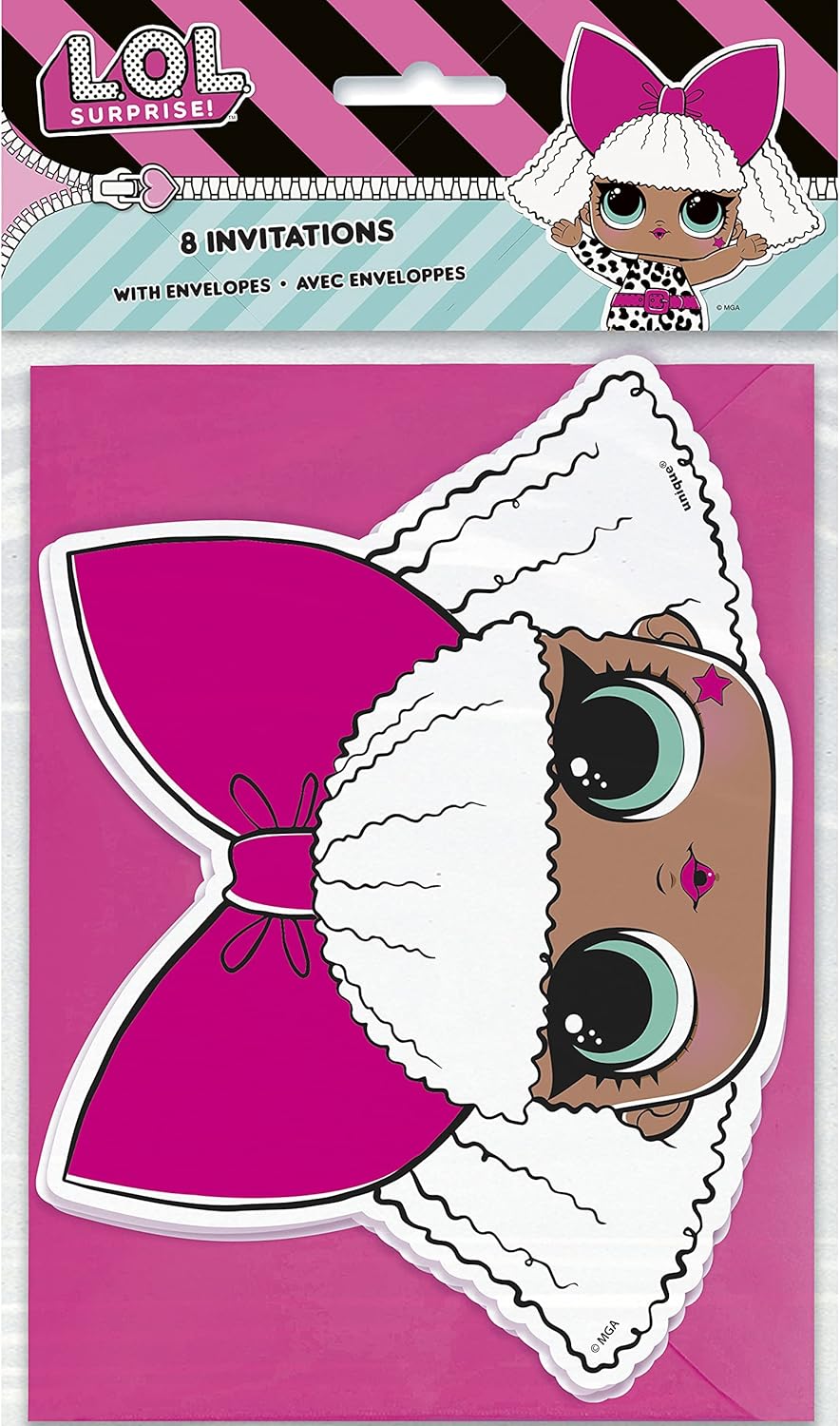 Unique Multicolor LOL Surprise Invitations 8 Count