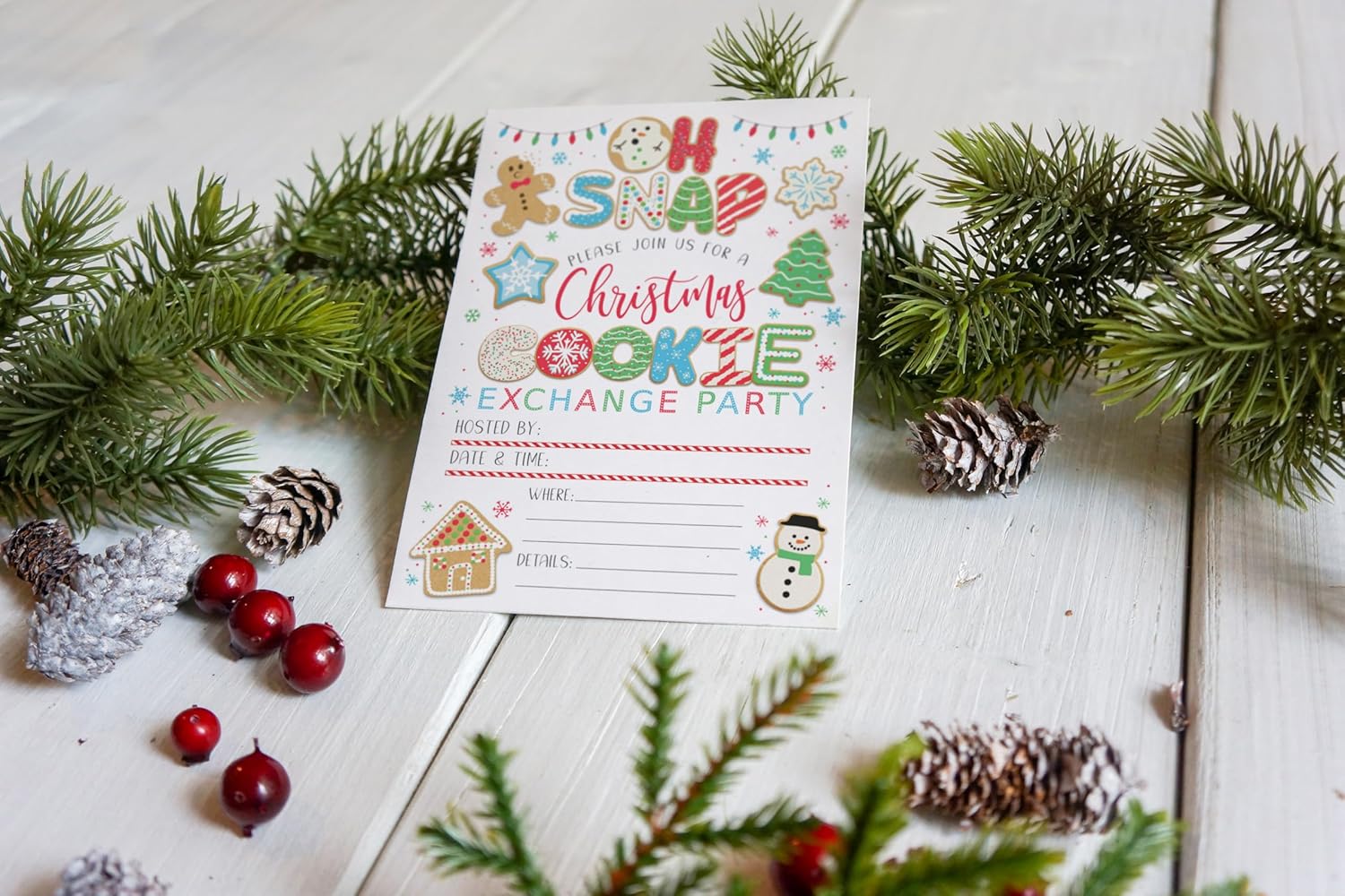 Main Event Prints Cookie Exchange Party Invitations
