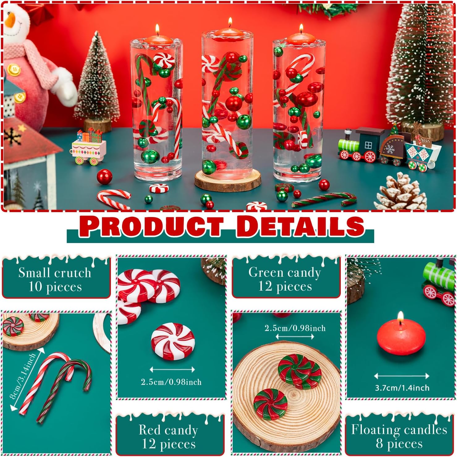 MagicLub 4118 Pcs Christmas Vase Filler Decor Set