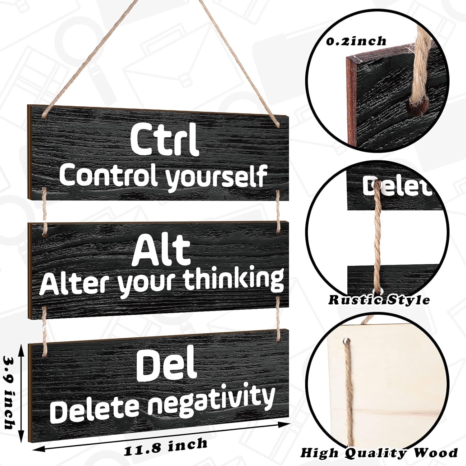 Jetec Inspirational Wall Art Rustic Wooden Quotes Decor