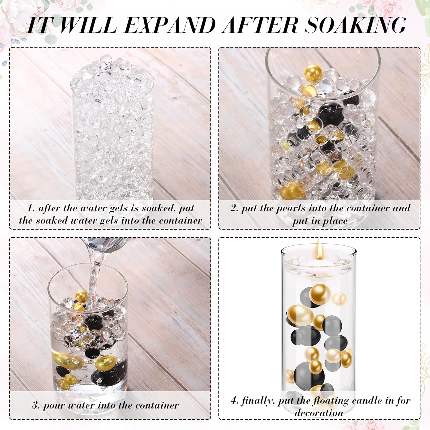 Nuanchu 20156 Pcs Centerpiece Vase Decor Set