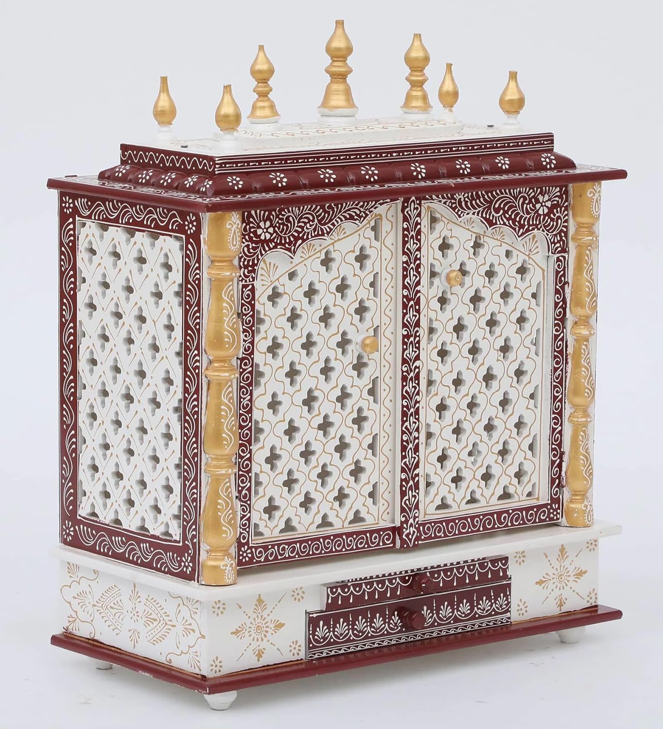 Wooden Temple Wall Sculpture 12 Inch