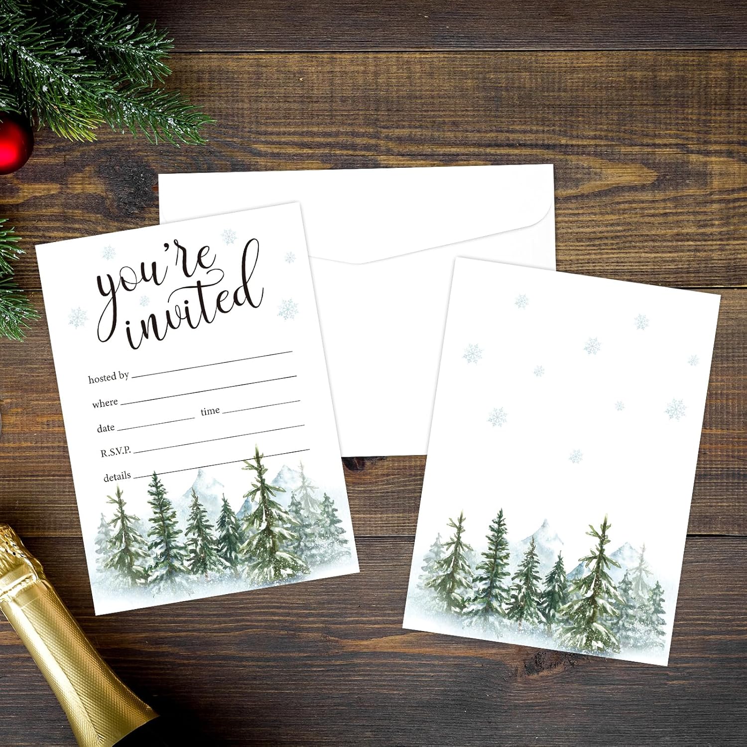 Whaline 25 Pack Christmas Party Invitations with Envelopes 1