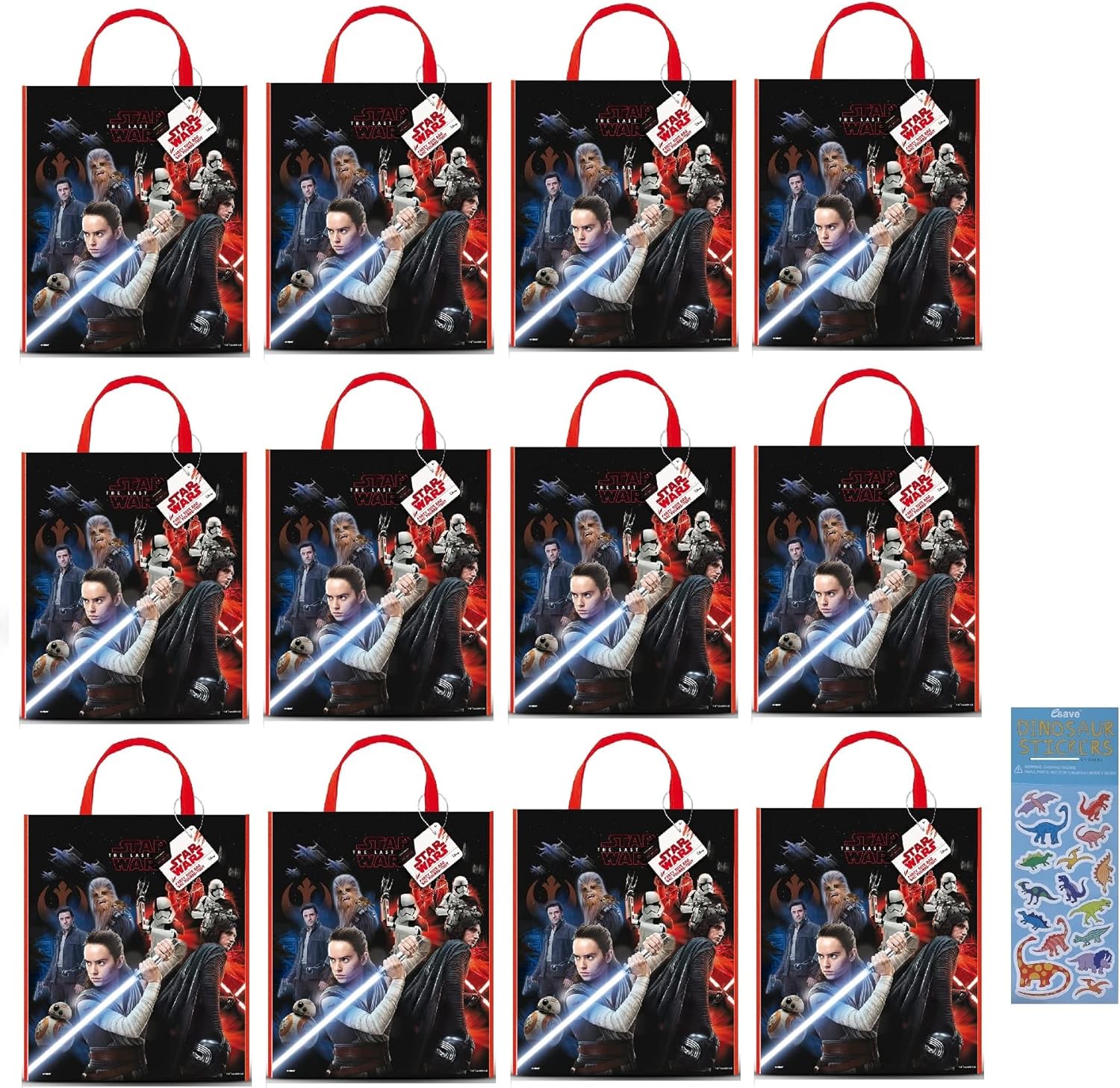 Star Wars Birthday Party Favor Tote Bags 12 Count