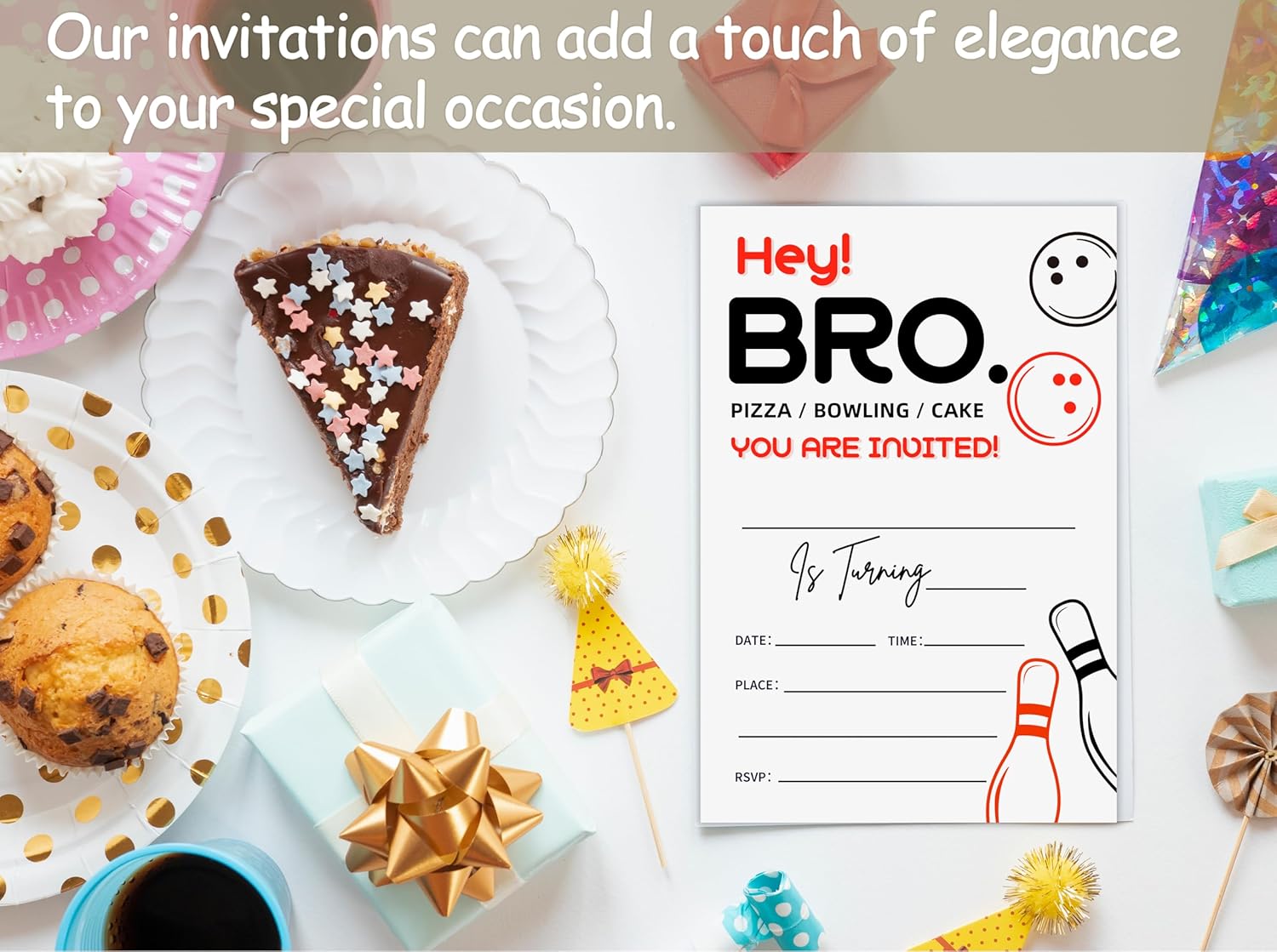 Bro Birthday Invitations with Envelopes