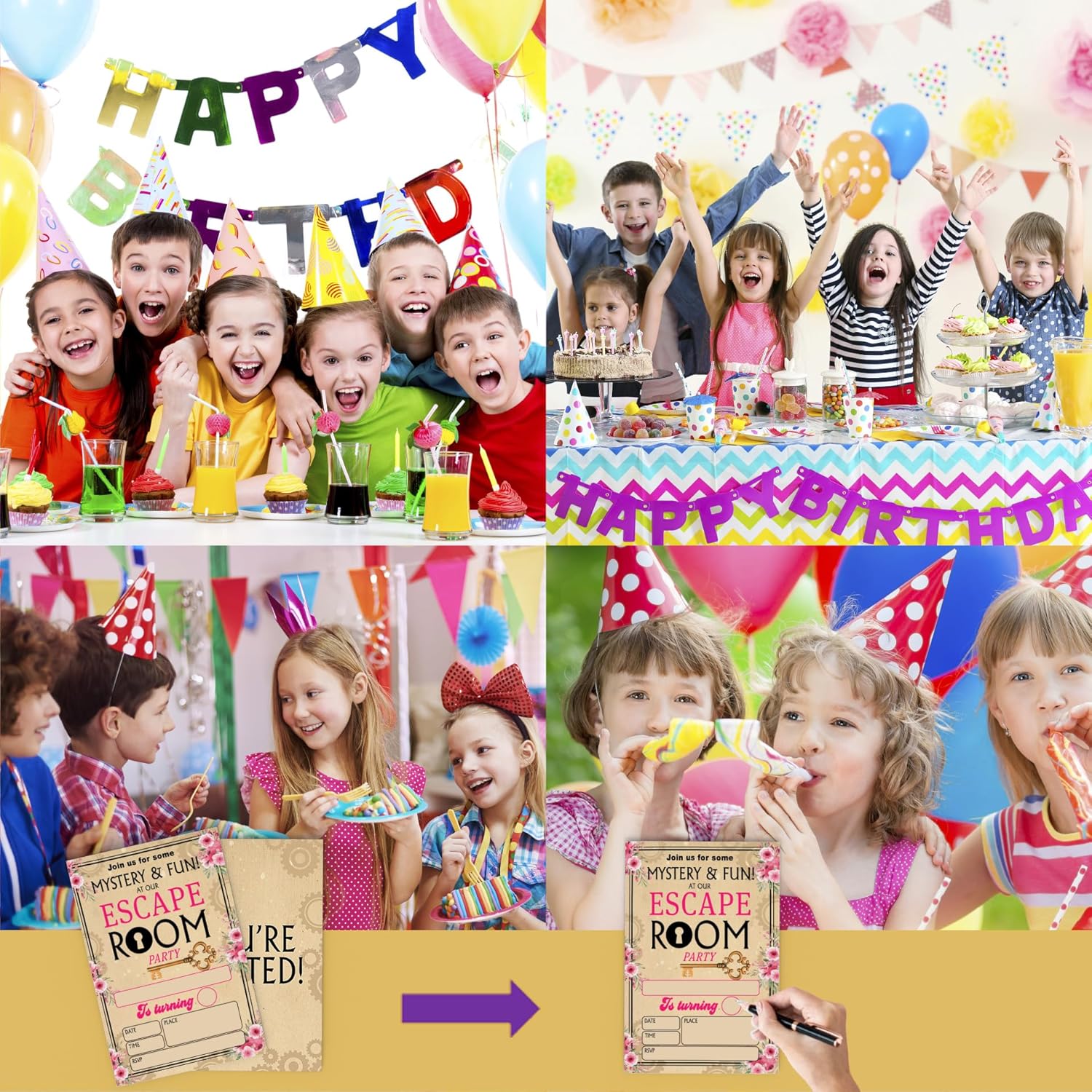 Mystery Birthday Invitations With Envelopes 20 Pack