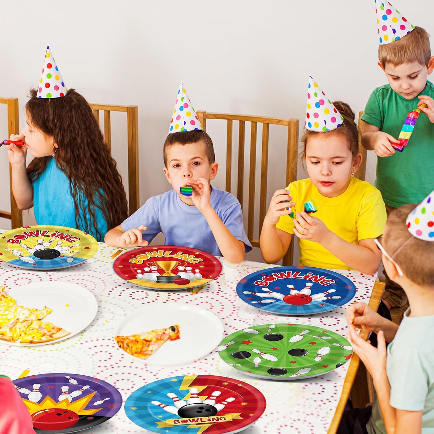 60Pcs Bowling-Themed 7 Inch Paper Plates for Party
