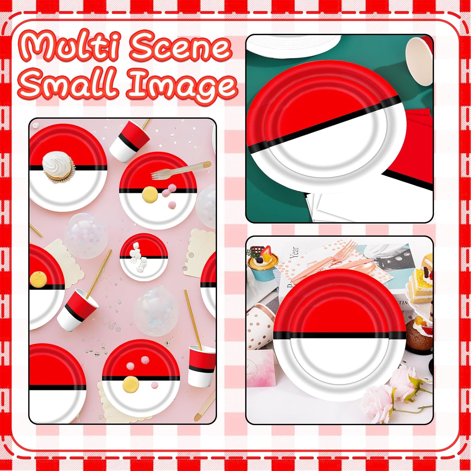76 Pcs Cartoon Animation Birthday Party Supplies Plates