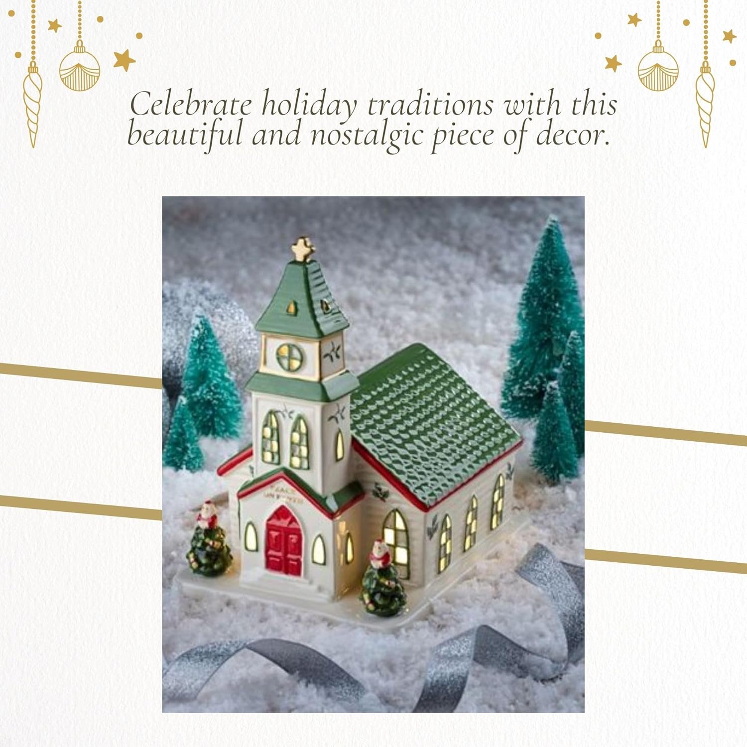 Spode Miniature Christmas Village Figural Decoration with LED Light