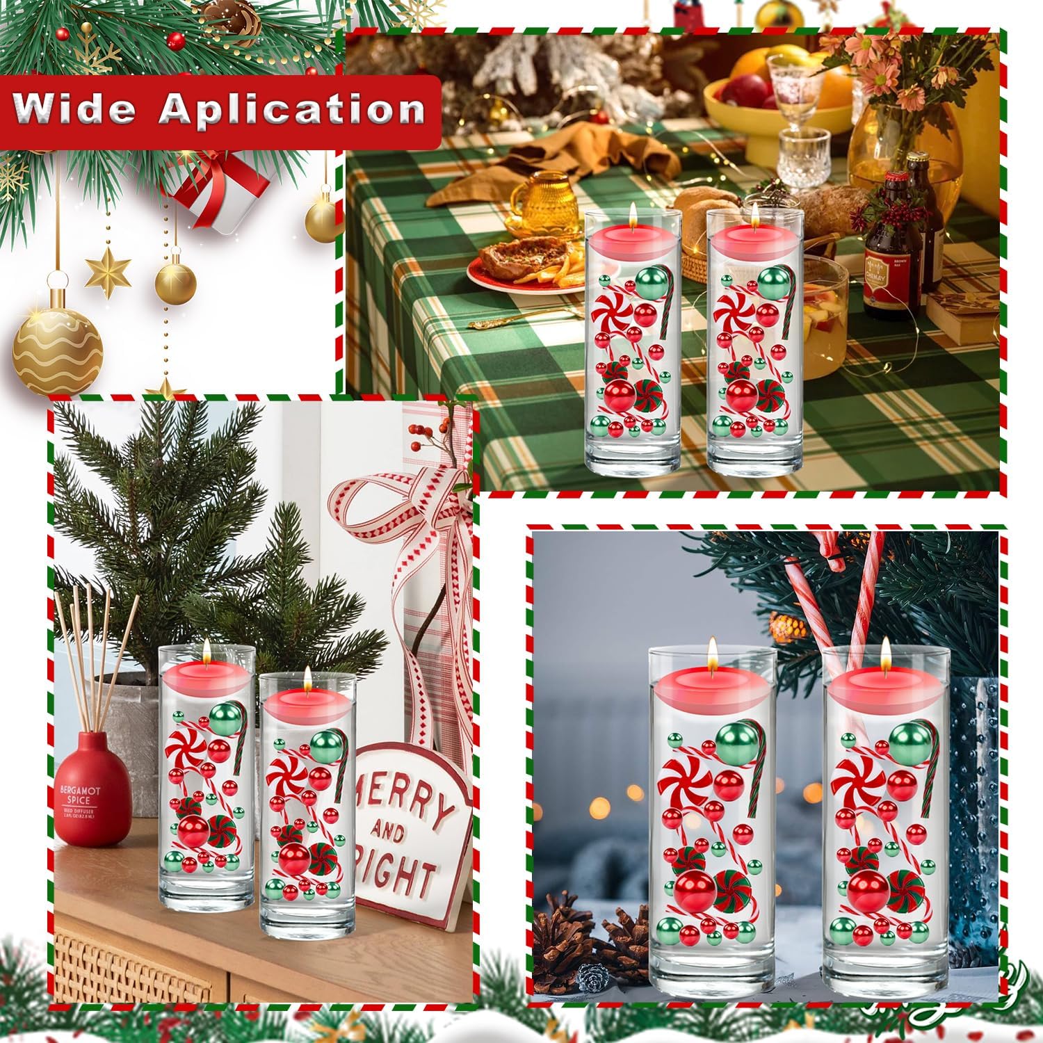 MagicLub 4118 Pcs Christmas Vase Filler Decor Set
