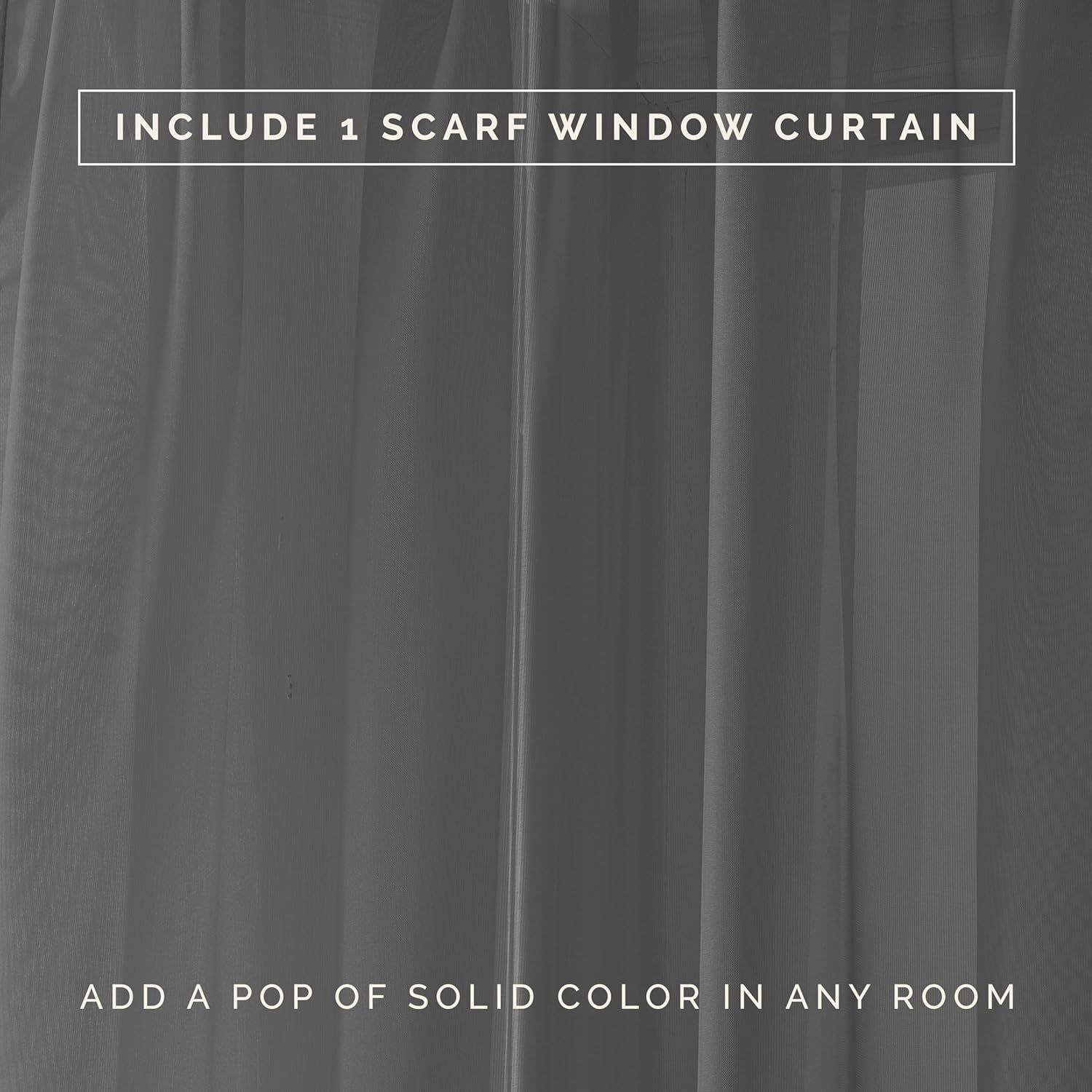 Elegant Comfort Sheer Curtain Panel - 55 x 216 Gray