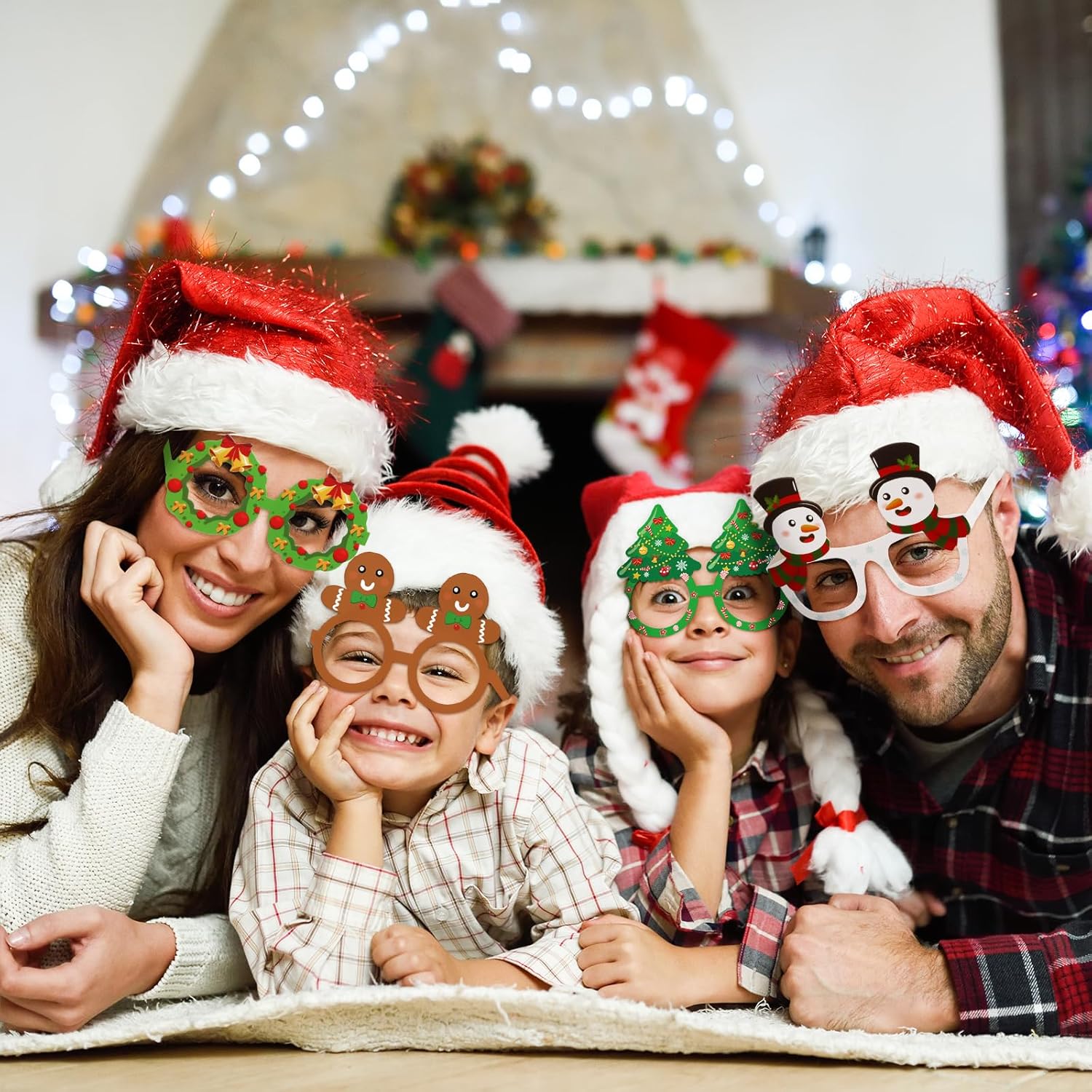 12Pcs Christmas Glasses for Kids and Adults