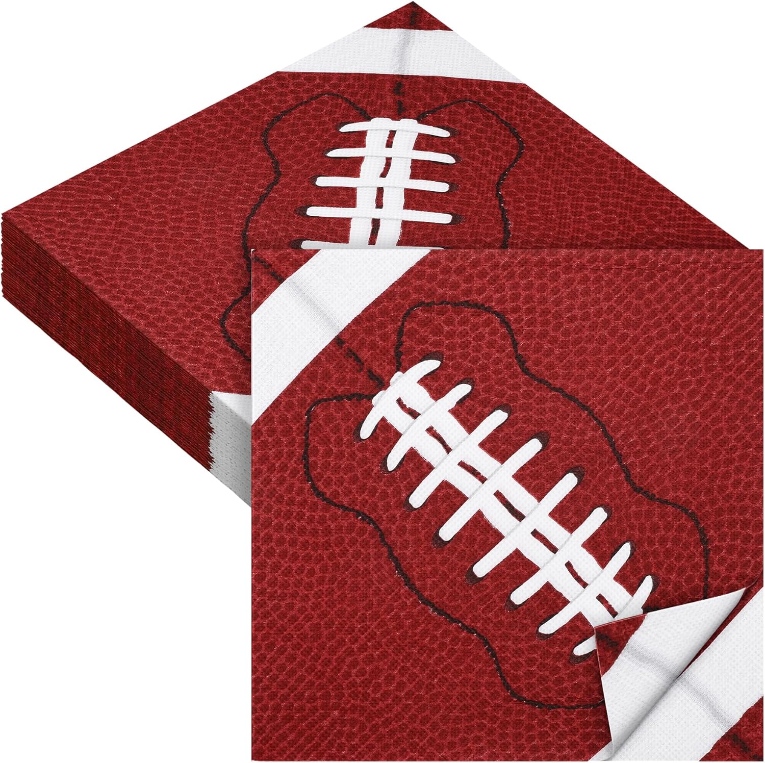 Aodaer Football Themed Napkins 48 Piece Set 13x13 Inches