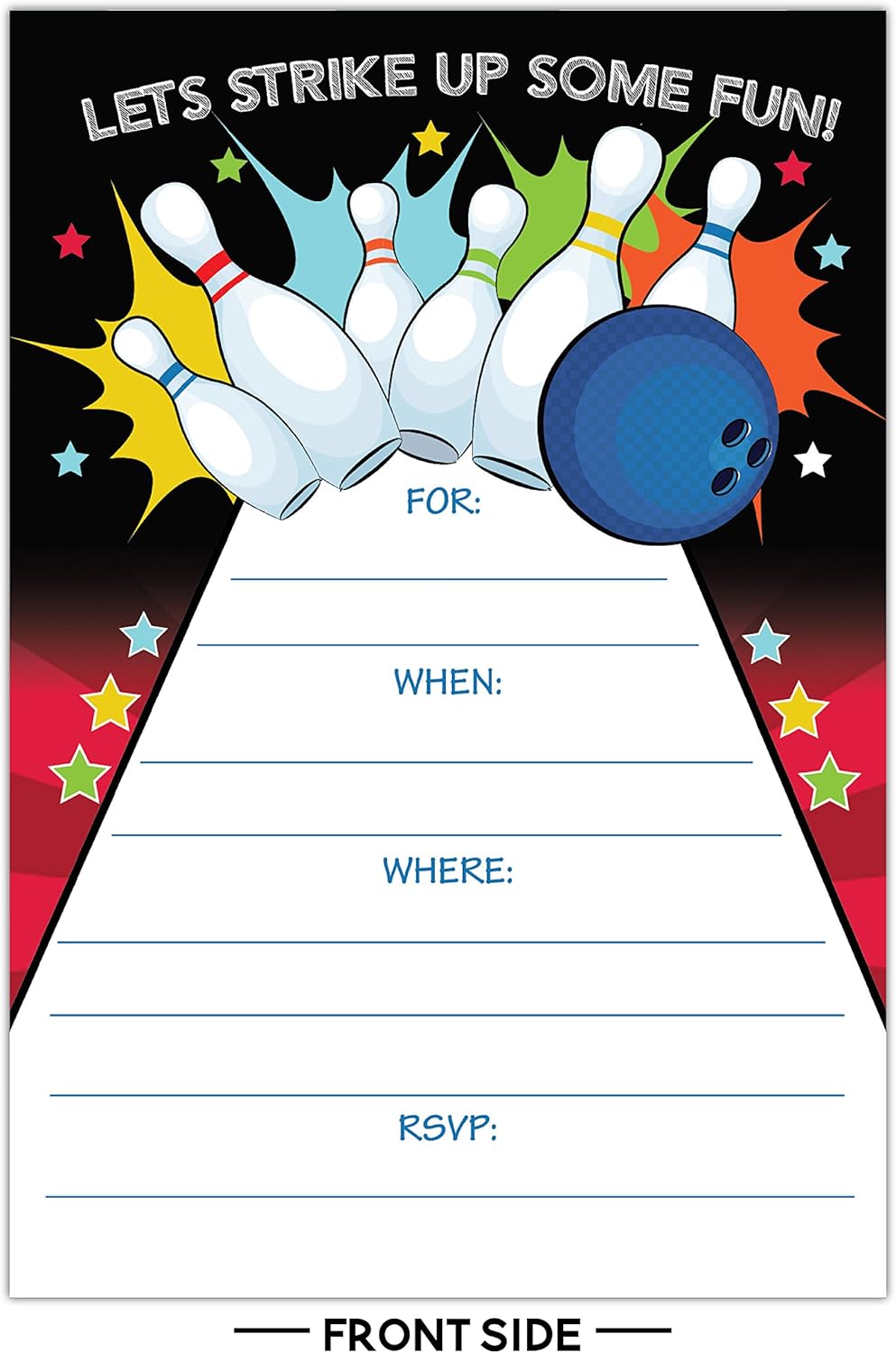 Your Main Event Prints Bowling Party Invitation Set