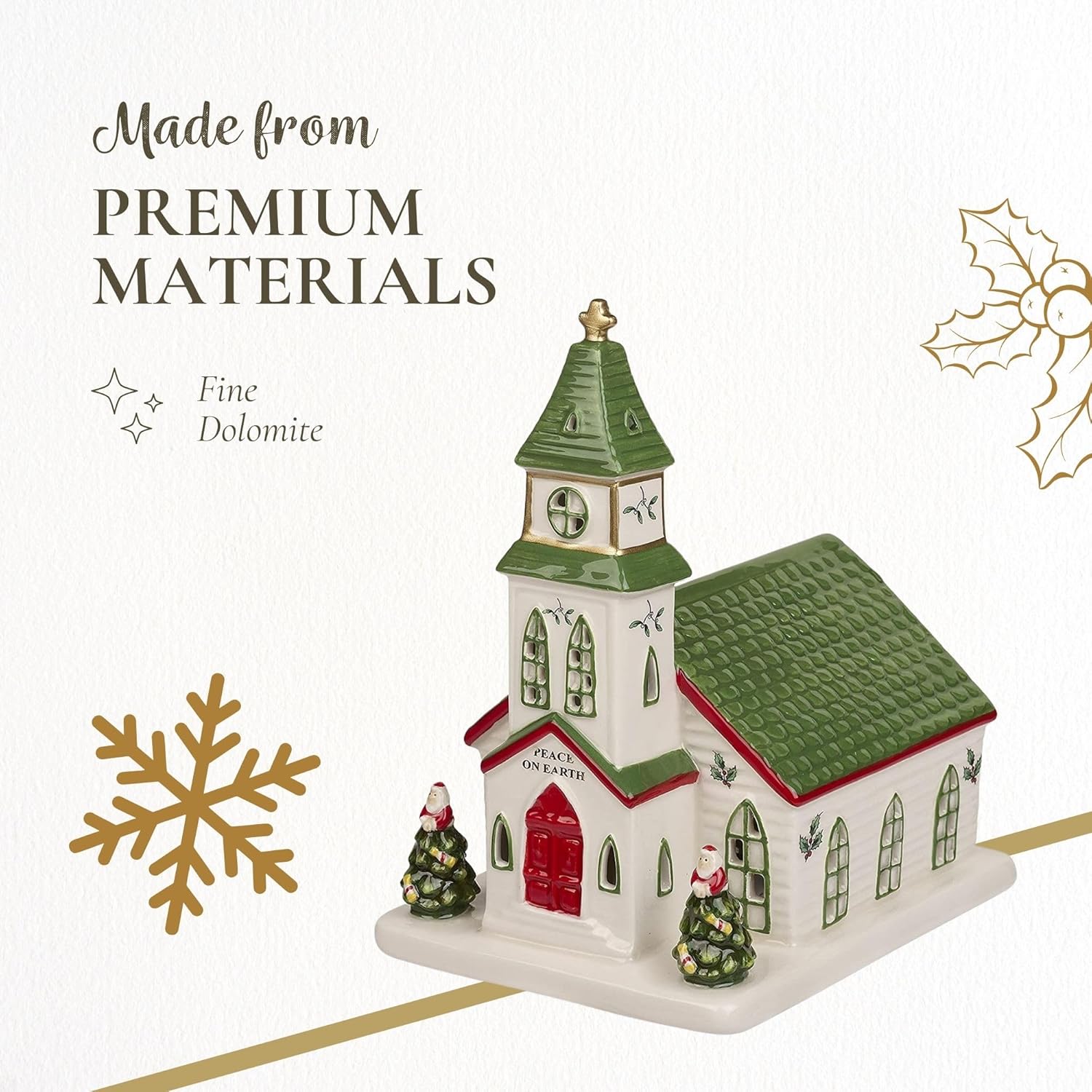 Spode Miniature Christmas Village Figural Decoration with LED Light