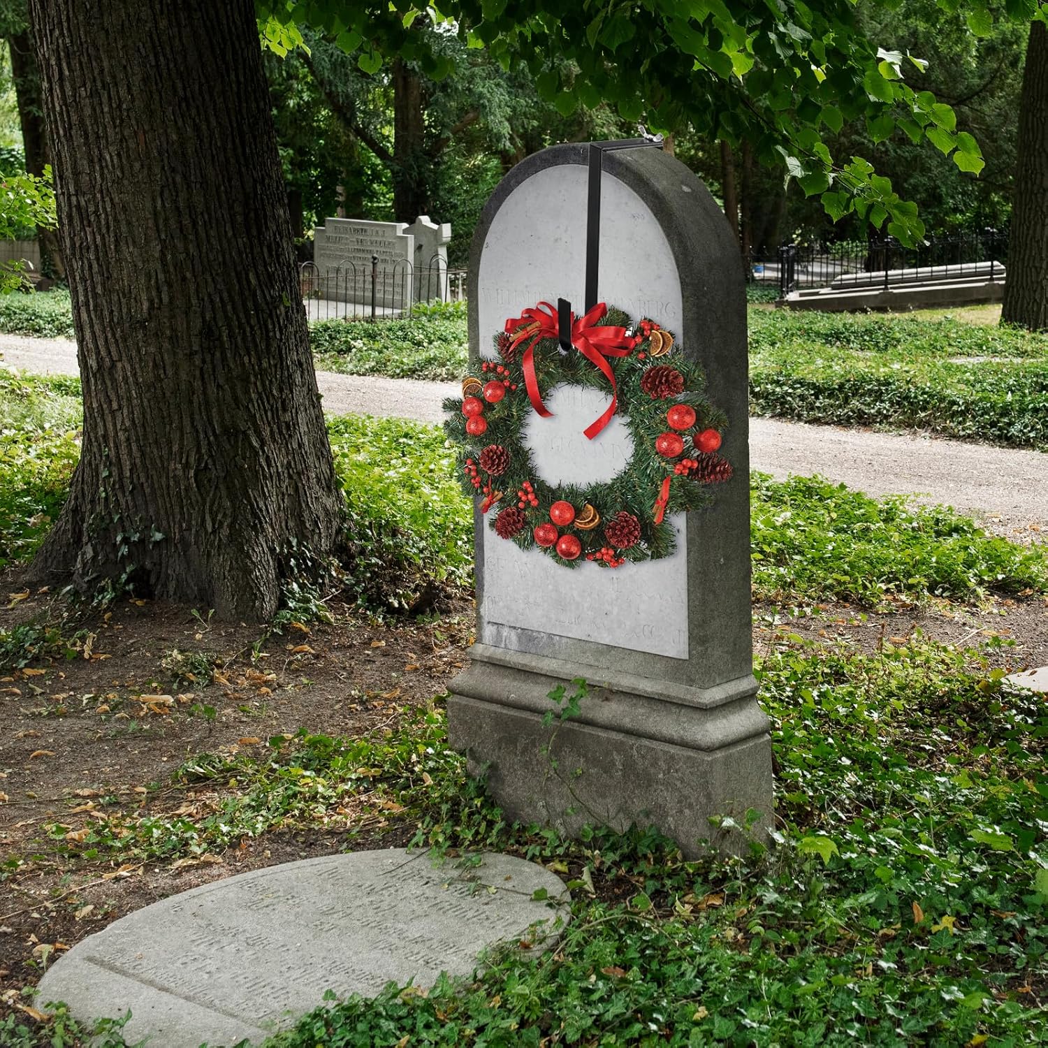 1 PCS Adjustable Wreath Holder for Cemetery Gravestone