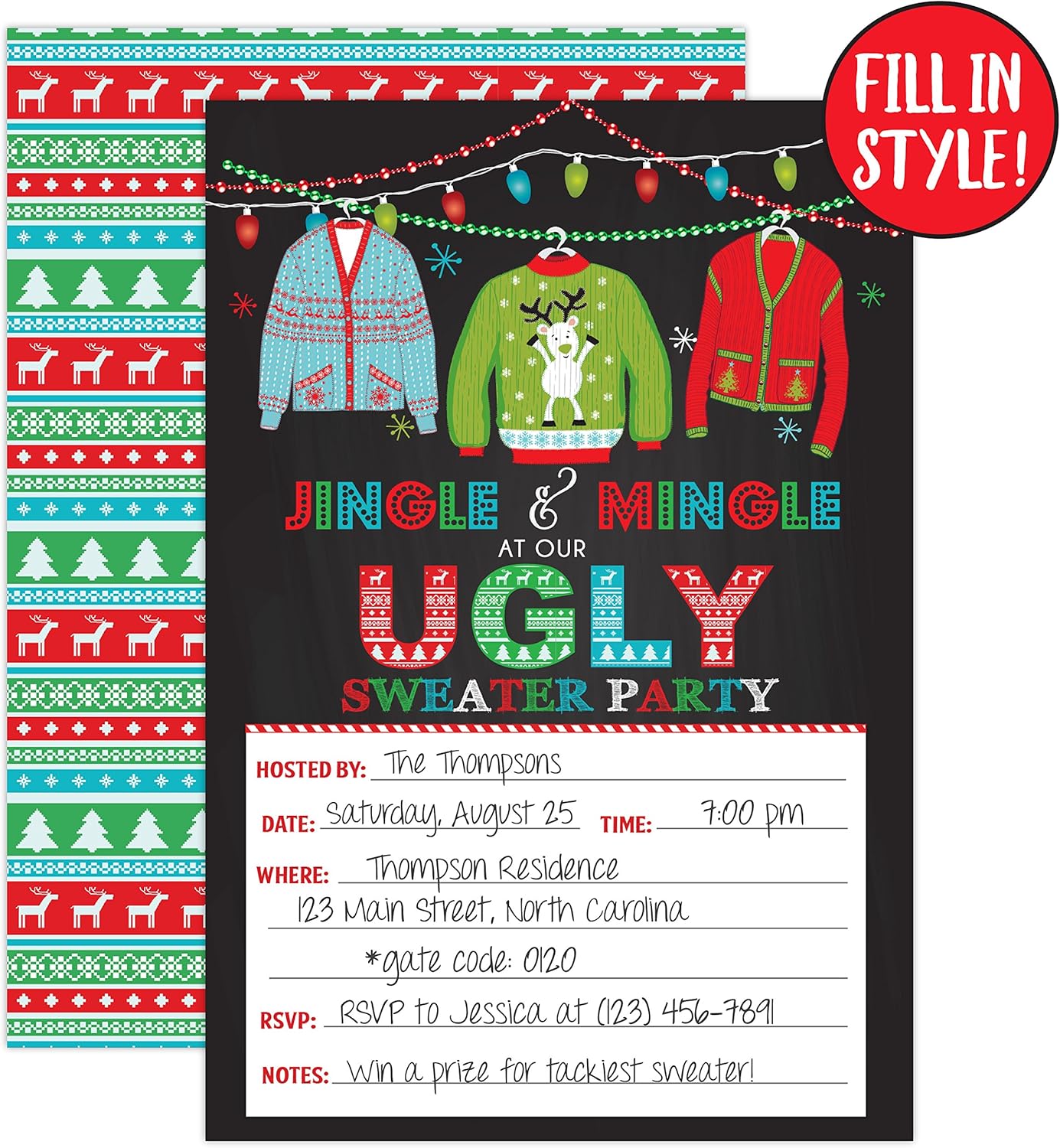Your Main Event Prints Ugly Sweater Party Invitations