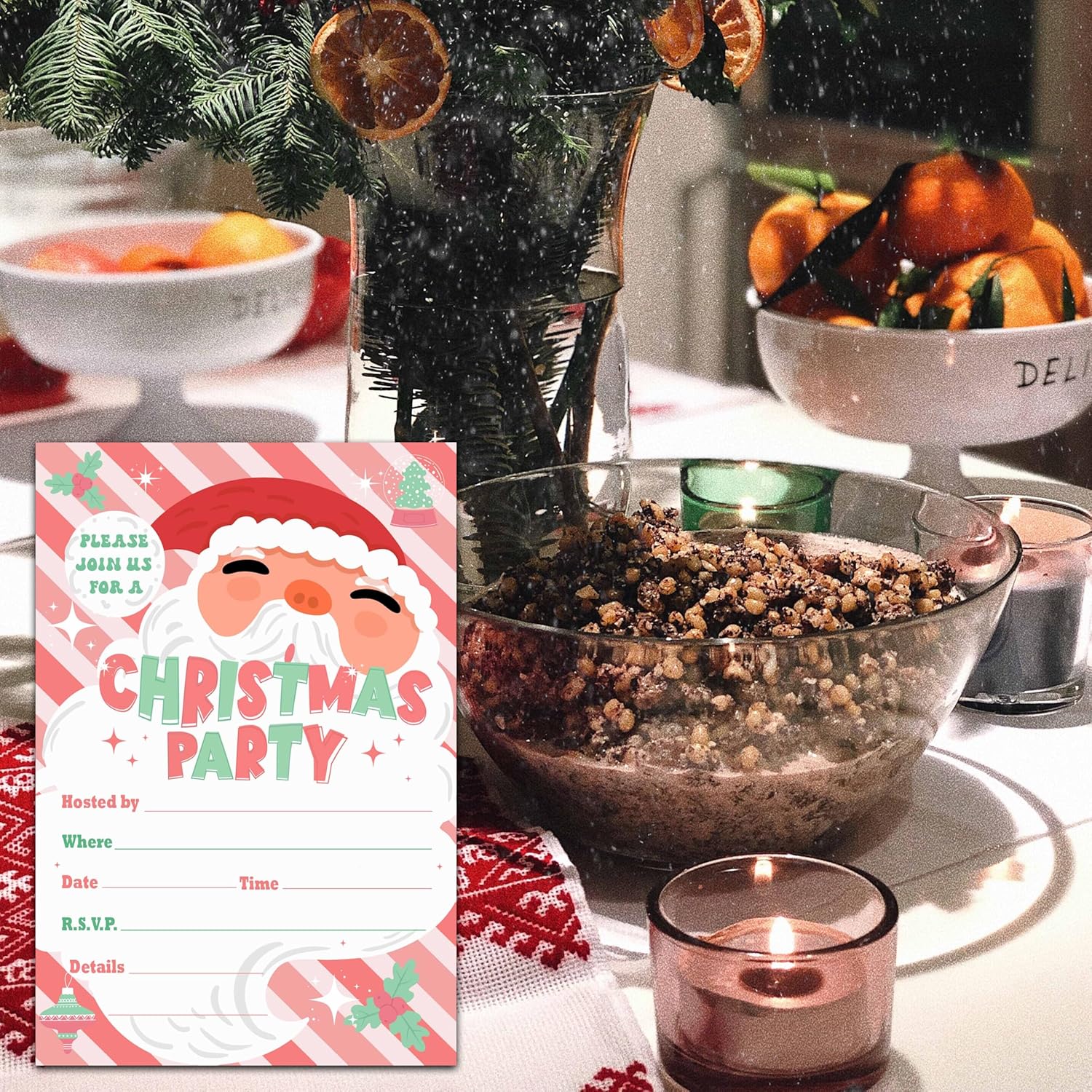 Christmas Party Invitations with Envelops
