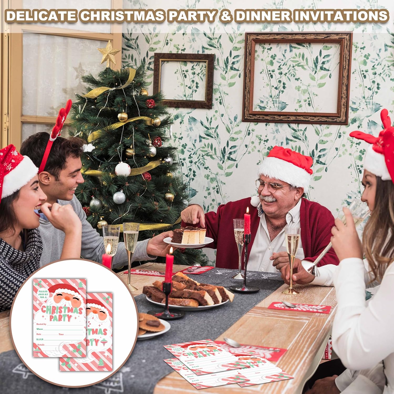 Christmas Party Invitations with Envelops