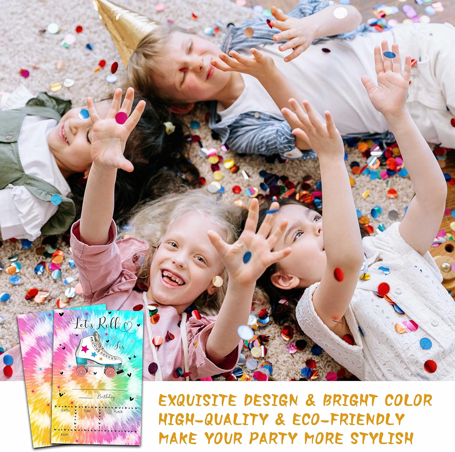 Skating Birthday Invites with Envelopes 20 Pack