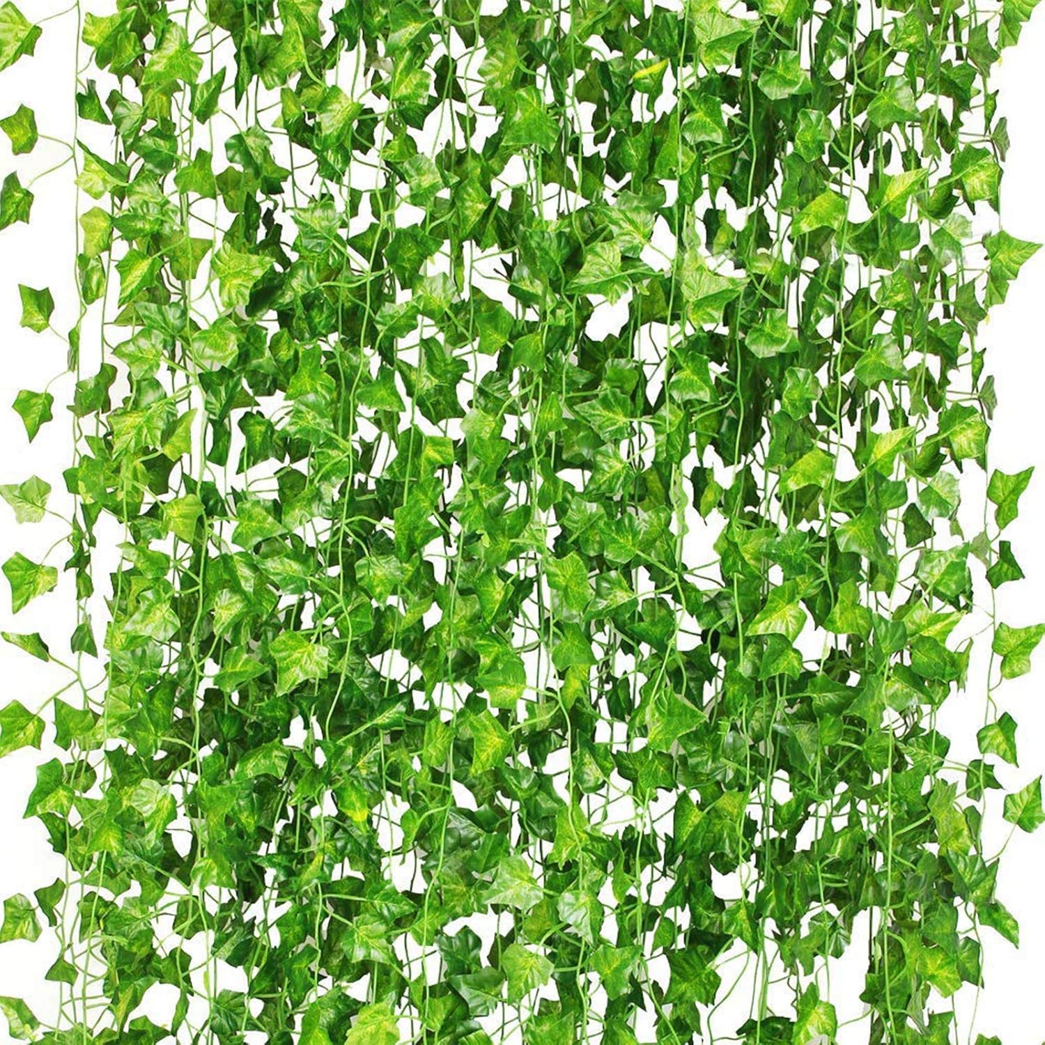 CQURE 12 Pack 84 Ft Artificial Ivy Garland