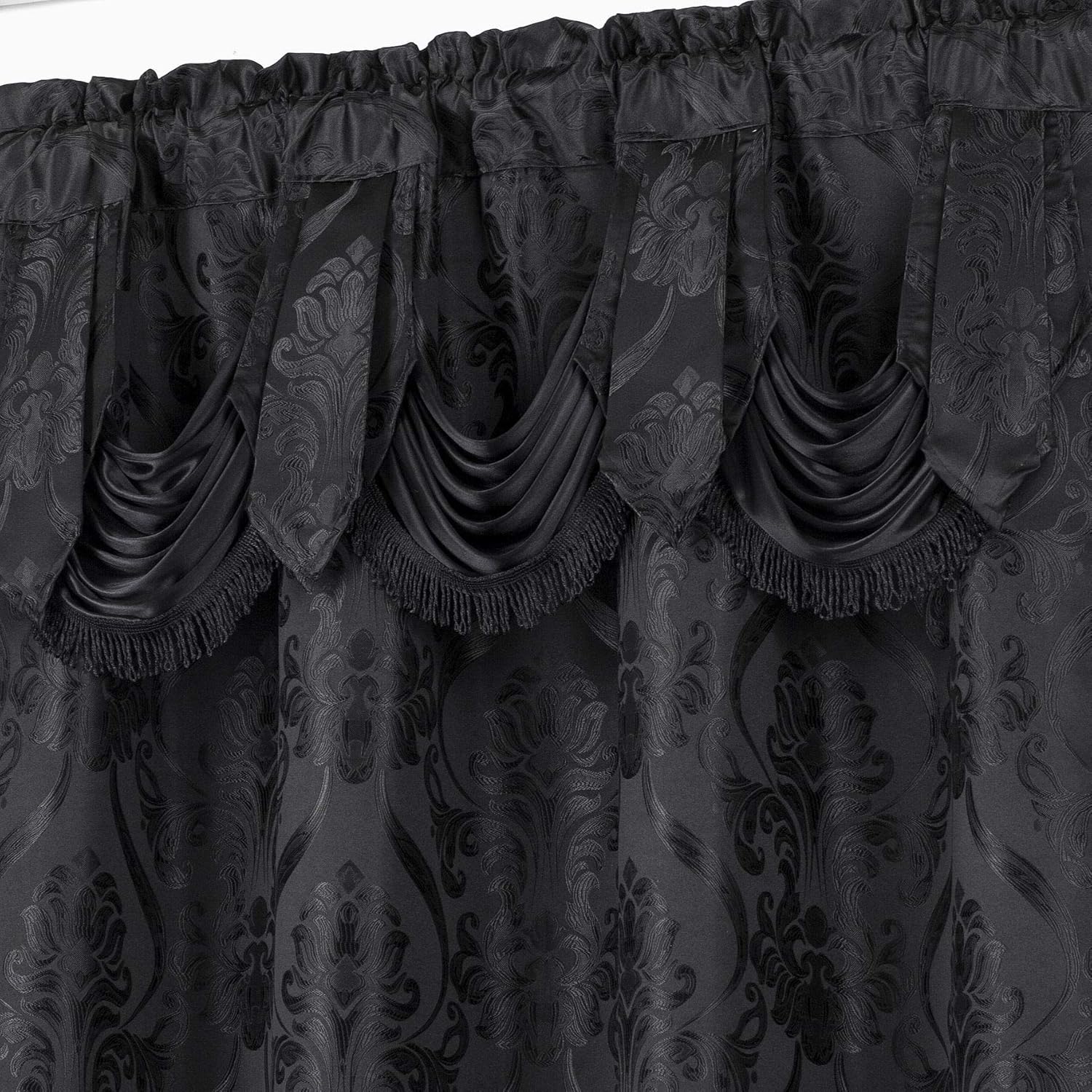 All American Collection 4 Piece Drape Set with Valance and Sheer