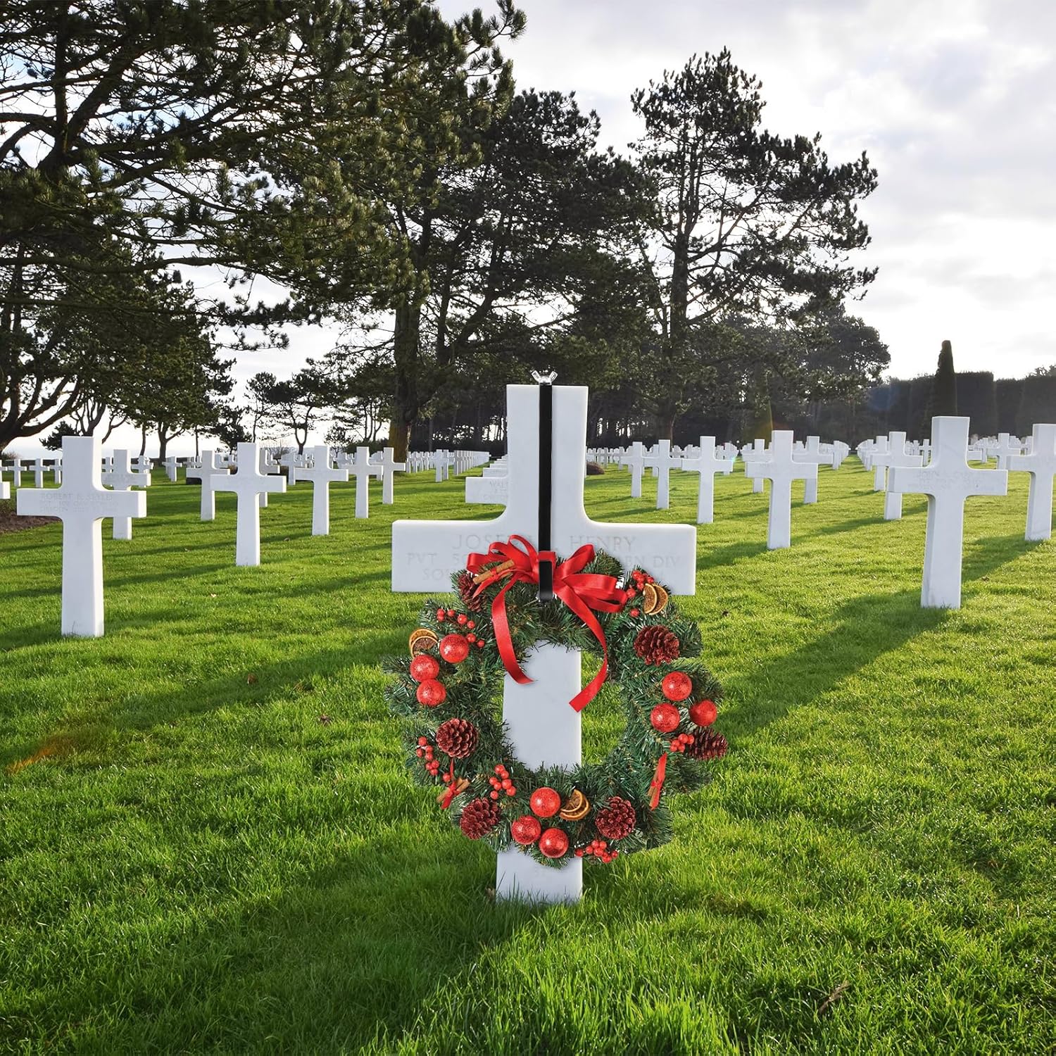 1 PCS Adjustable Wreath Holder for Cemetery Gravestone