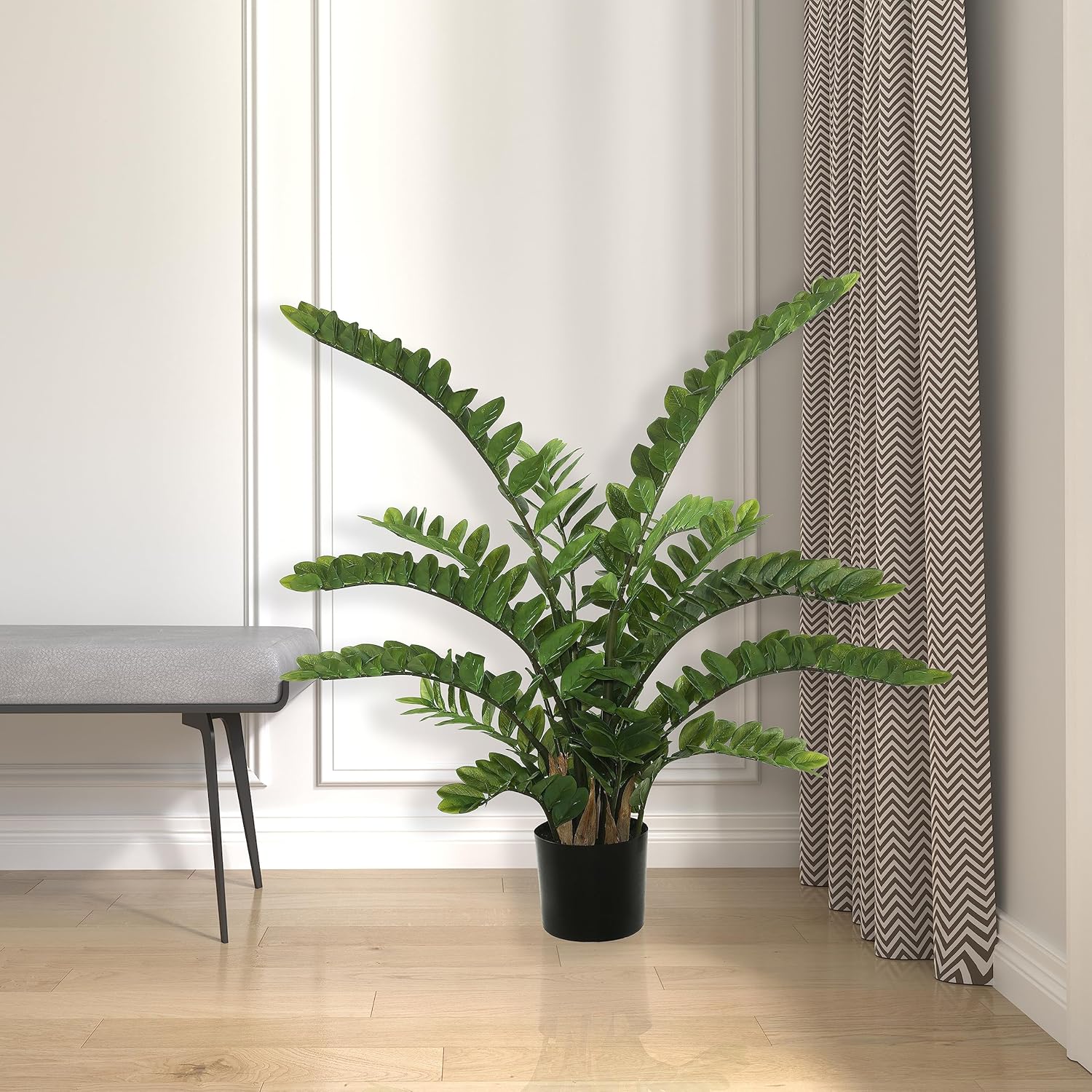 Vickerman TB170904 Zamiifolia Bush for Home Decor