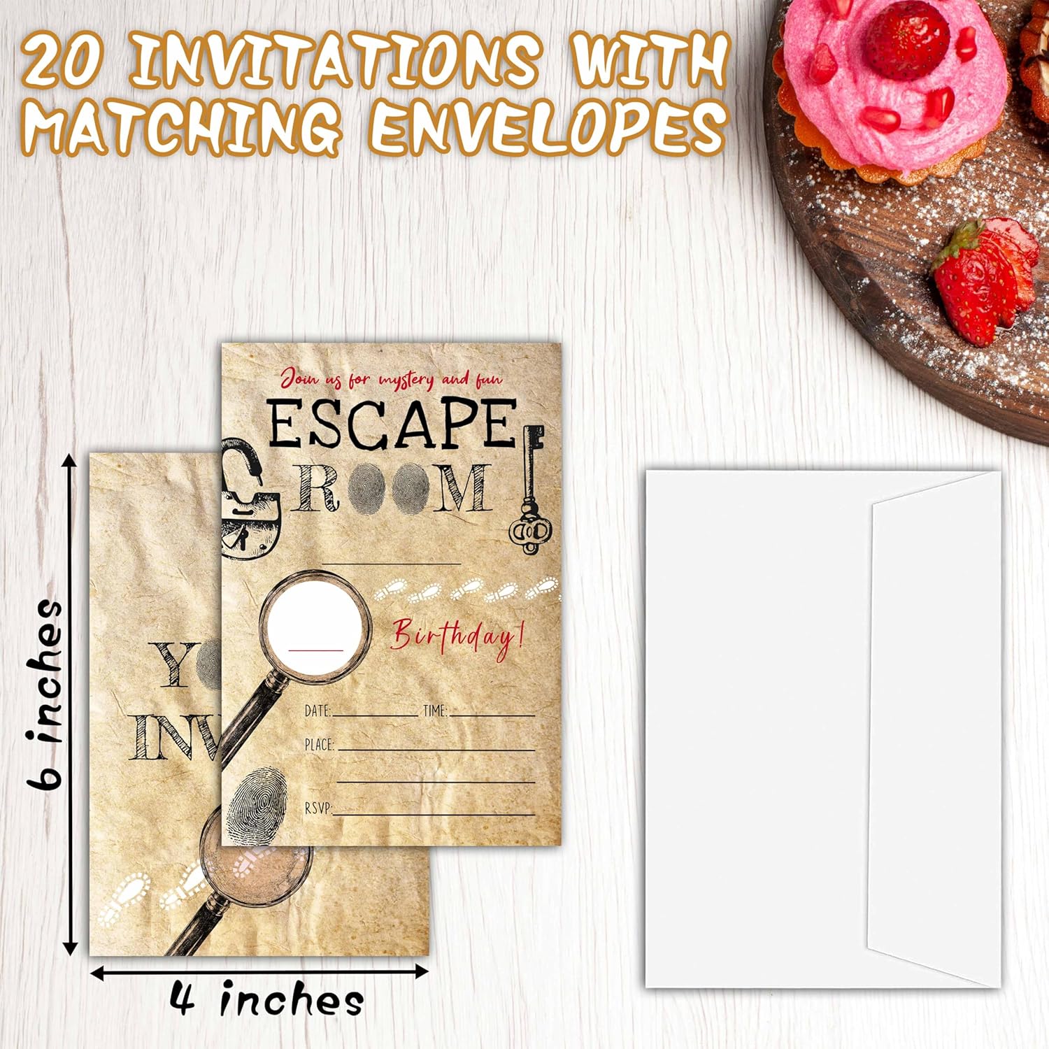 Mystery Birthday Invites for Boys Girls with Envelopes