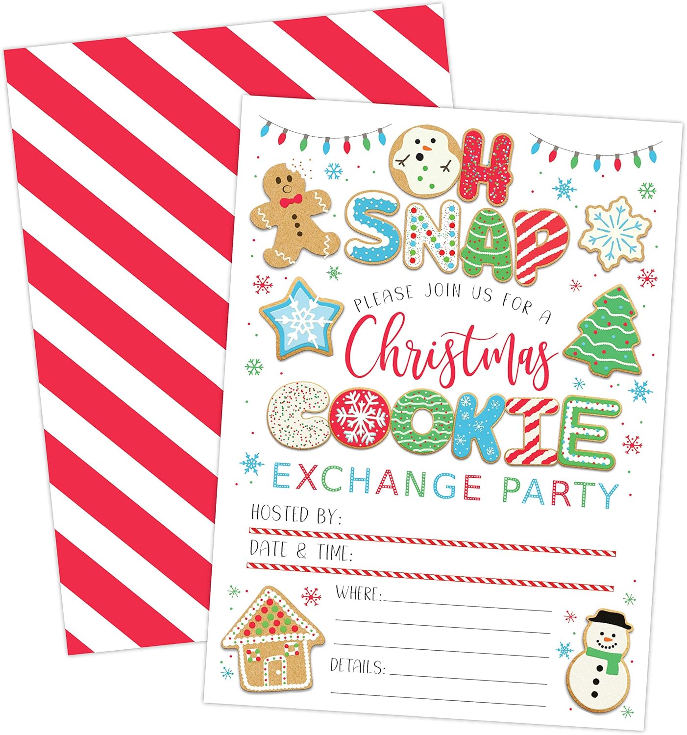 Main Event Prints Cookie Exchange Party Invitations