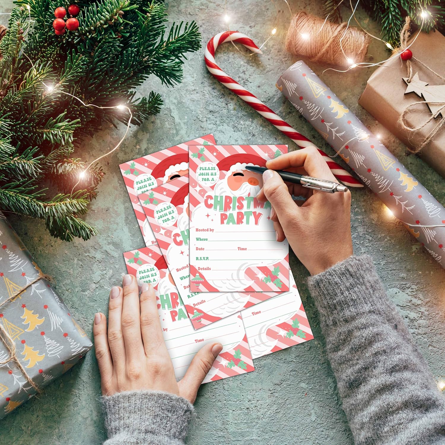 Christmas Party Invitations with Envelops