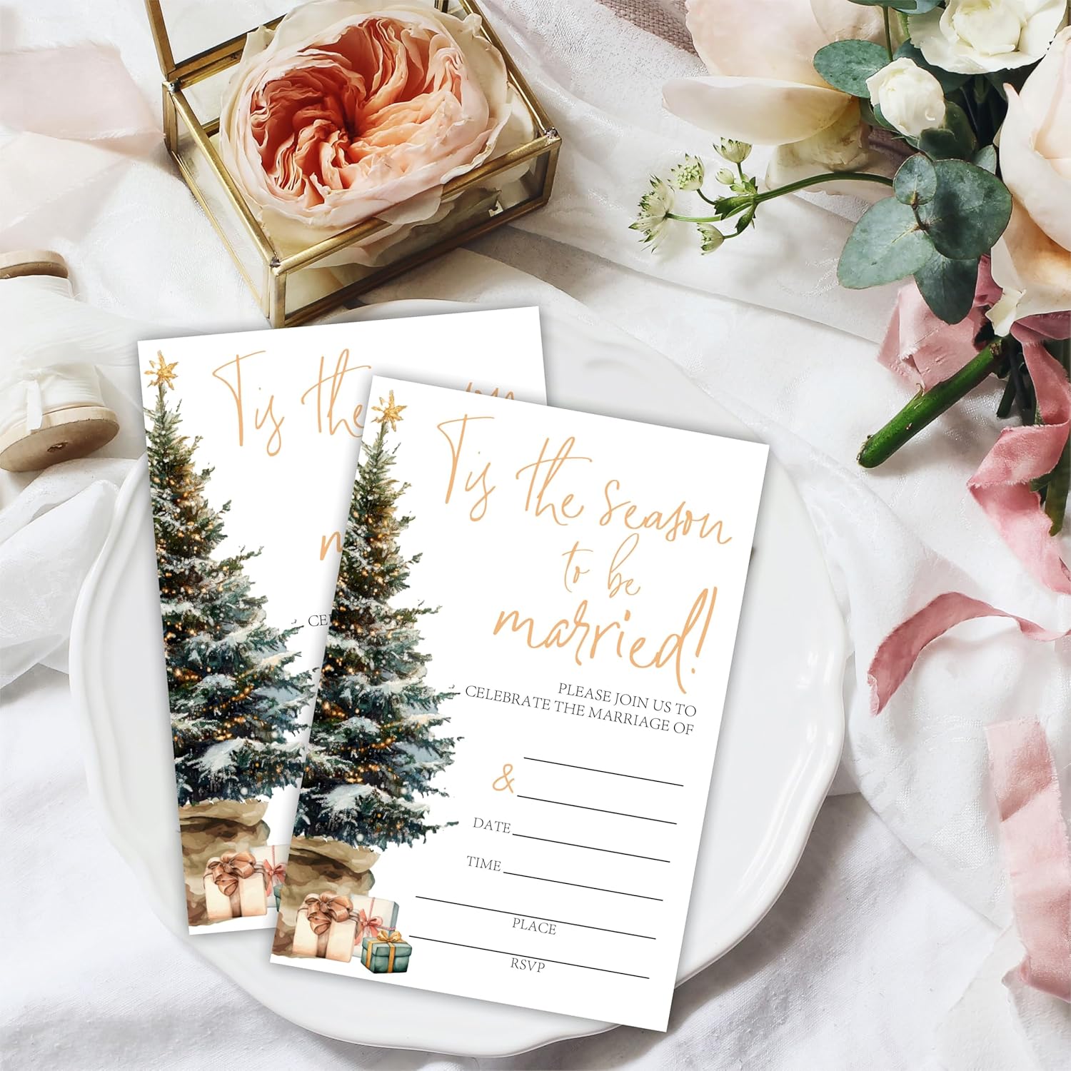 Tis The Season To Be Married Wedding Invites 4x6