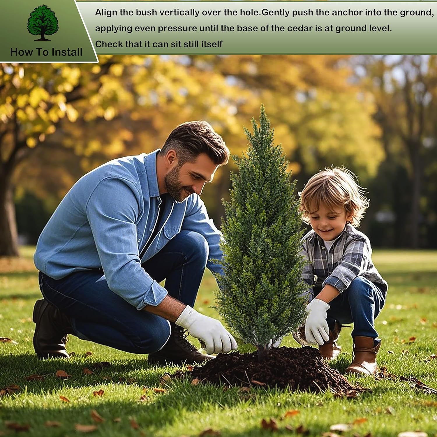 3FT Artificial Cedar Topiary Trees 2 Pack