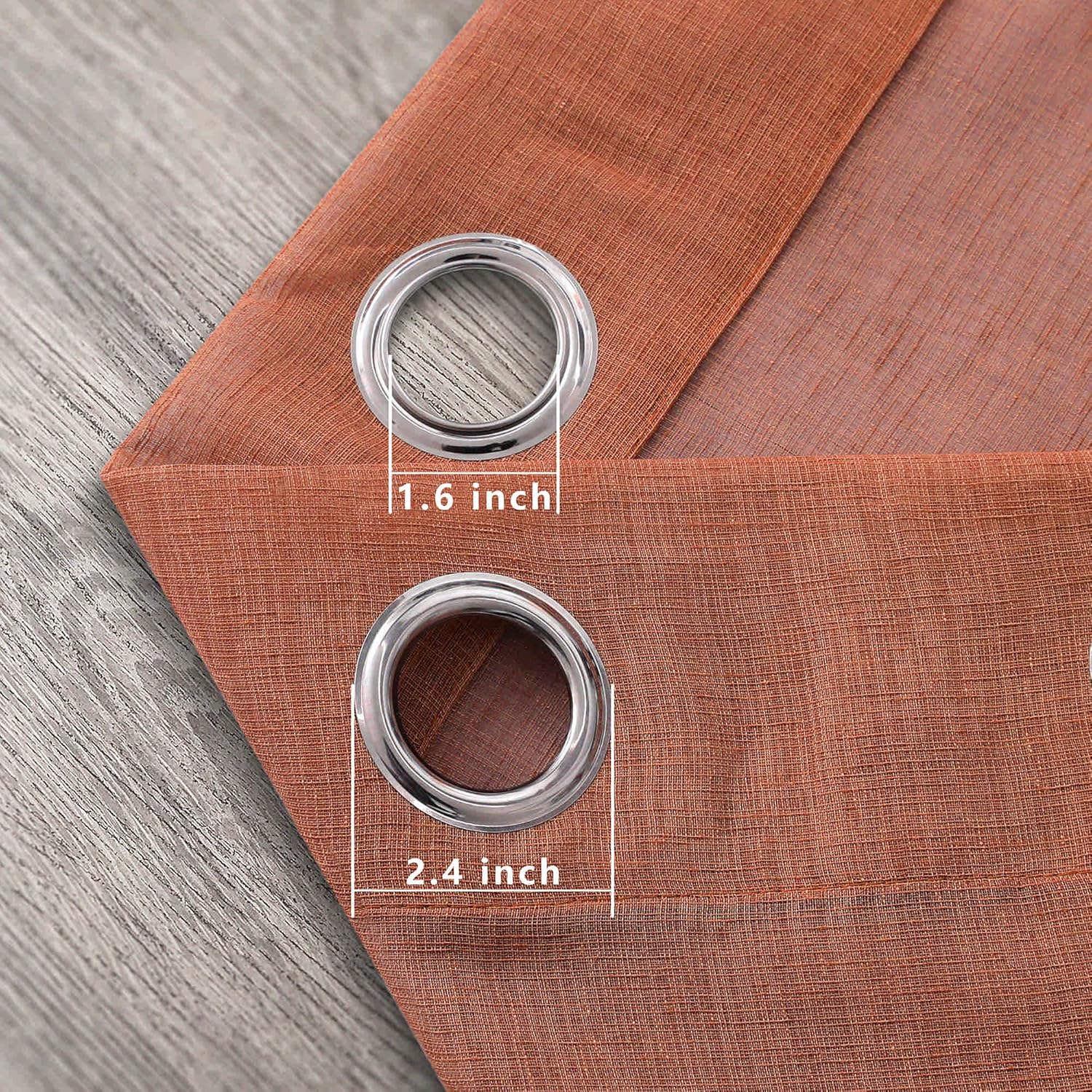 Terracotta Curtains 84 Inches Long 2 Panels Burnt Orange