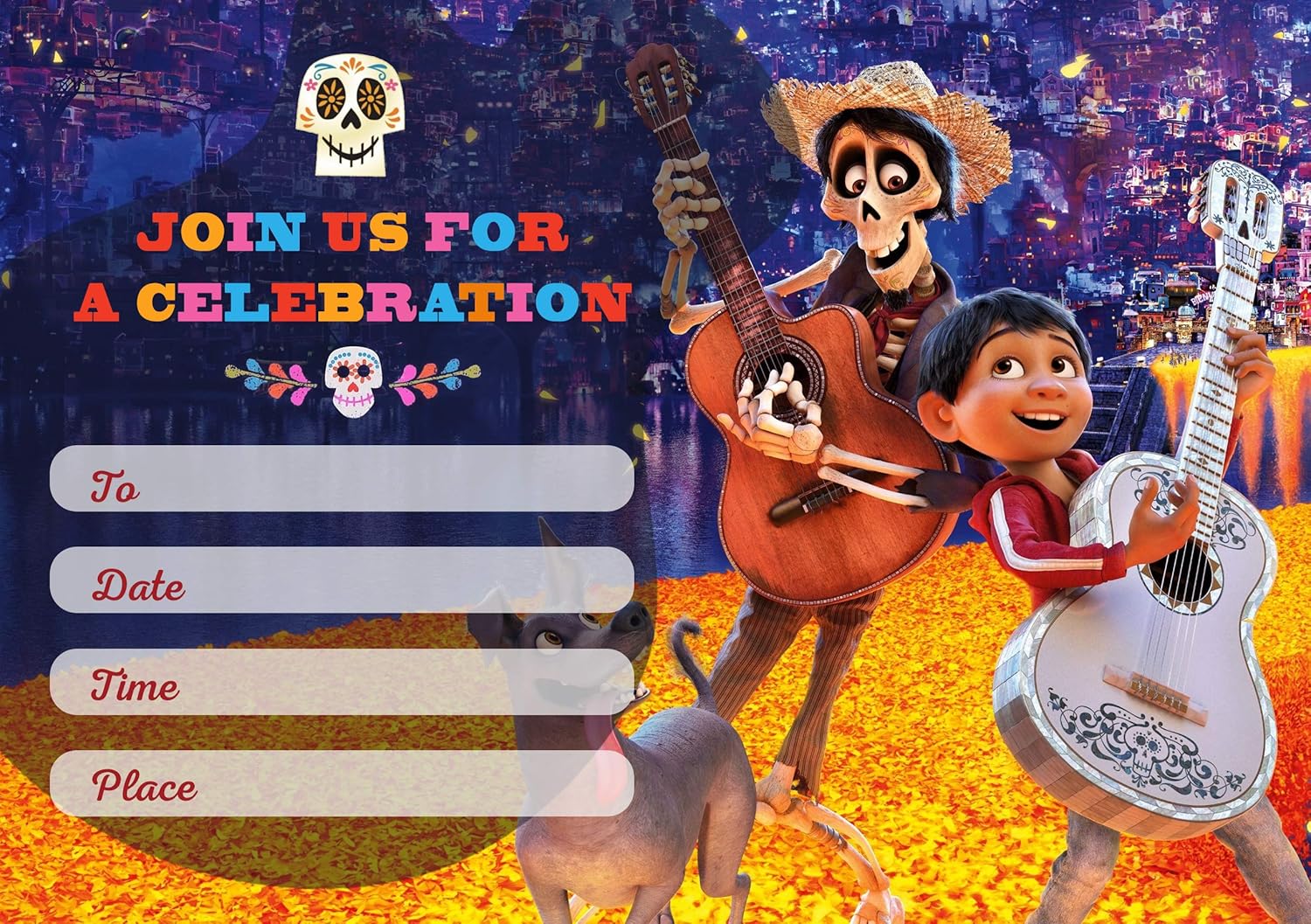 Set of 20 Fiesta Memories Happy Birthday Invites with Envelopes