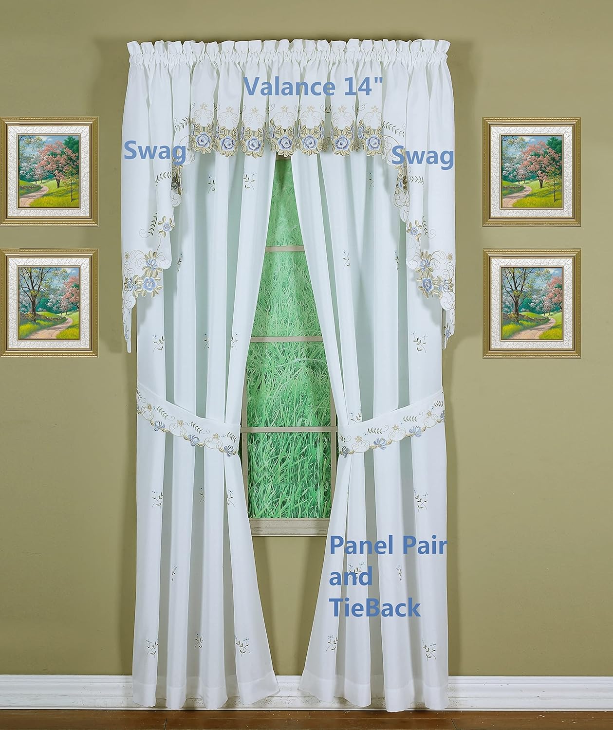 Todays Curtain Verona Reverse Embroidery Valance 14 In