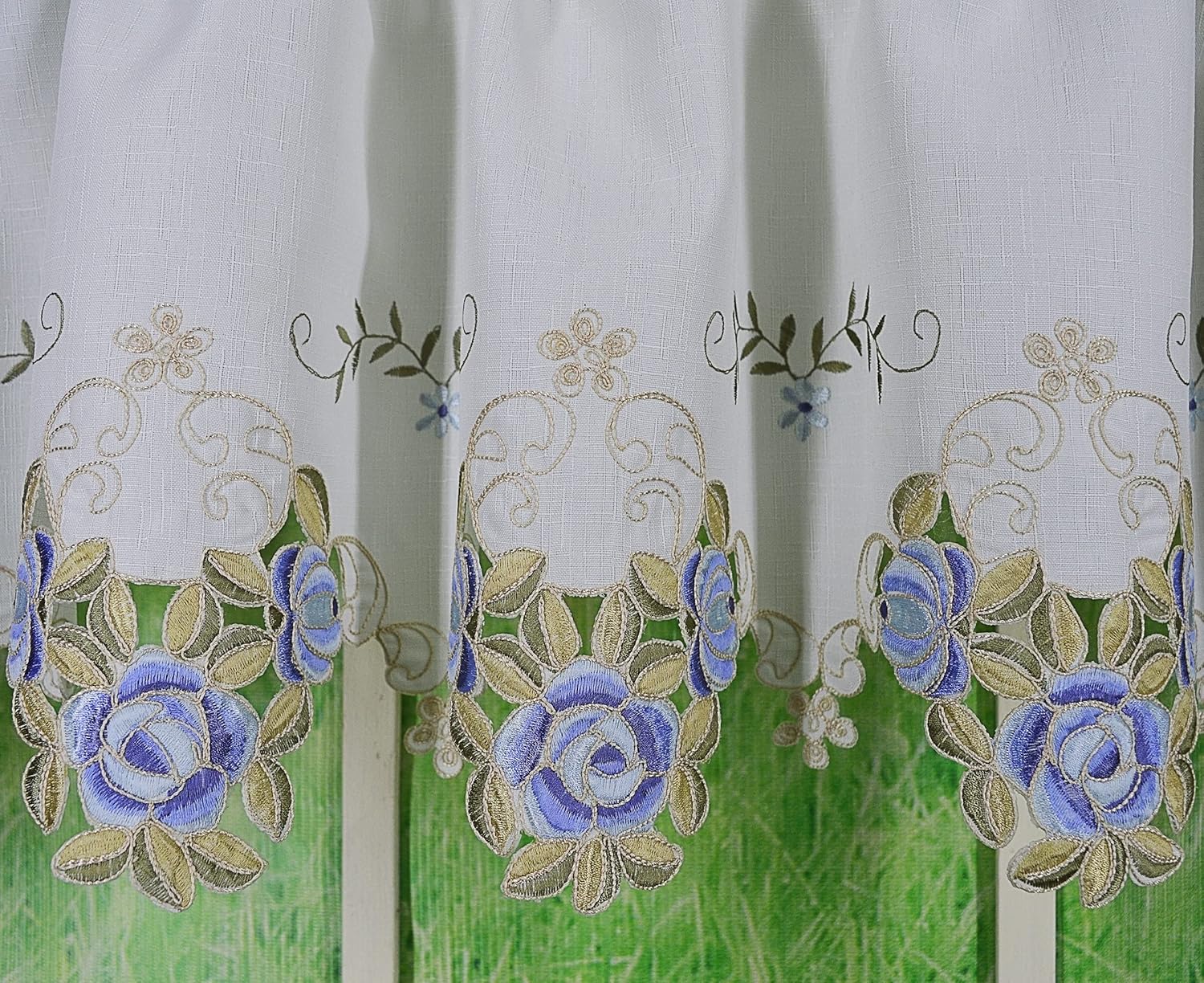 Todays Curtain Verona Reverse Embroidery Valance 14 In